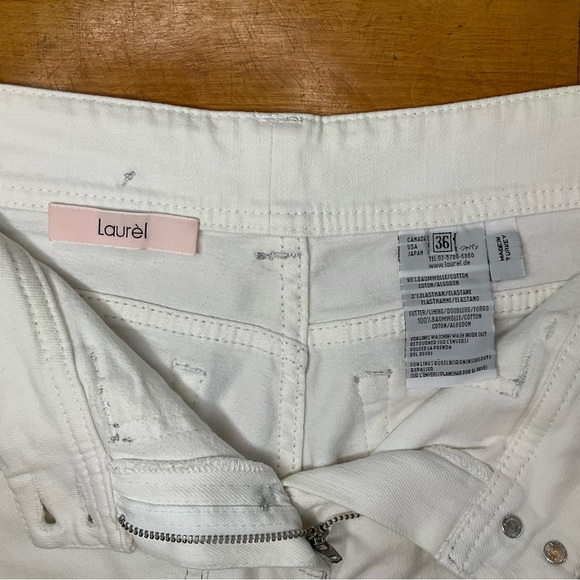 LAURÈL White Straight Leg Jeans - Size 6 (European 36) - Picture 7 of 13